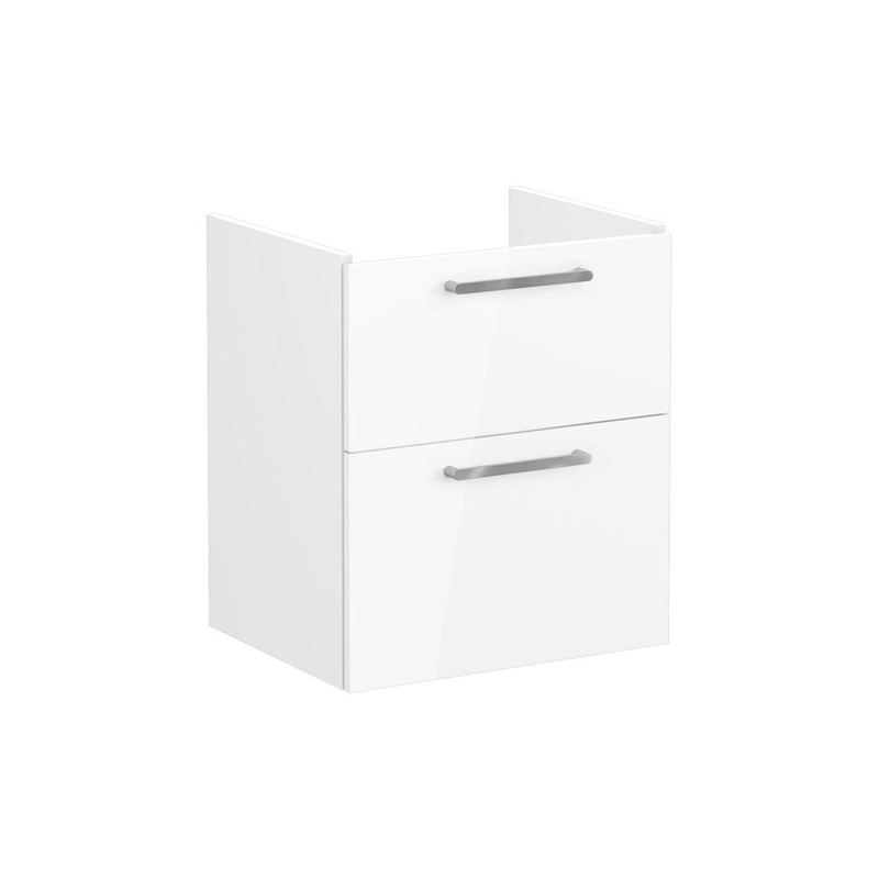 VitrA Root Flat 60cm 2 Drawer Washbasin Unit – High Gloss White