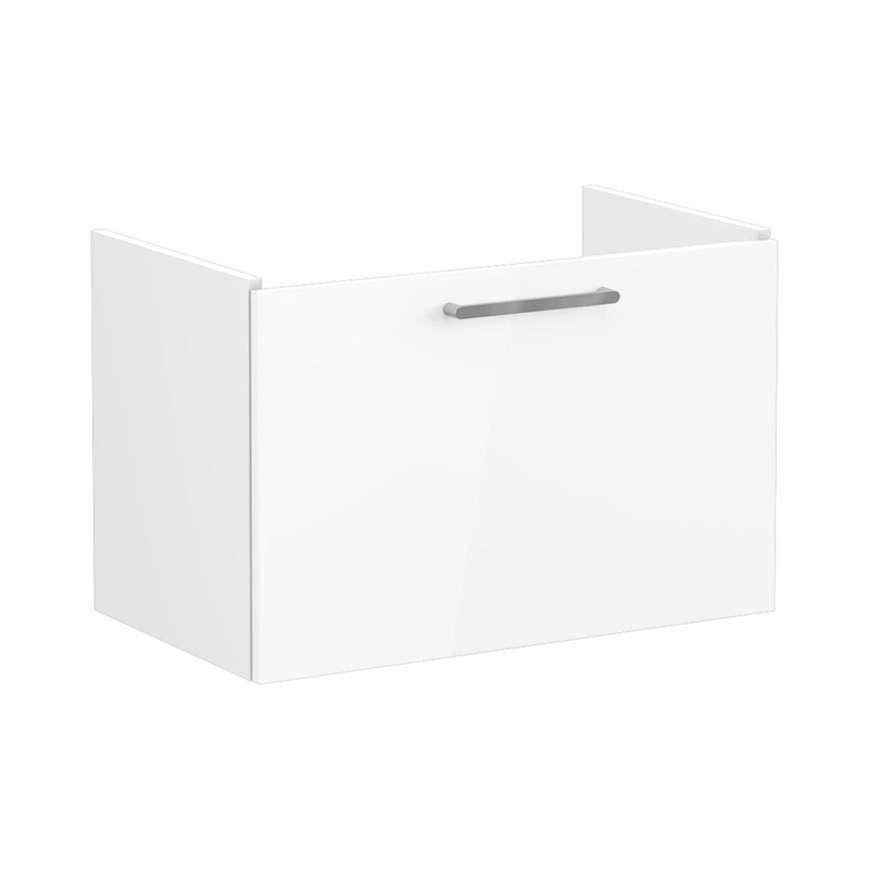 VitrA Root Flat 80cm 1 Drawer Washbasin Unit – High Gloss White