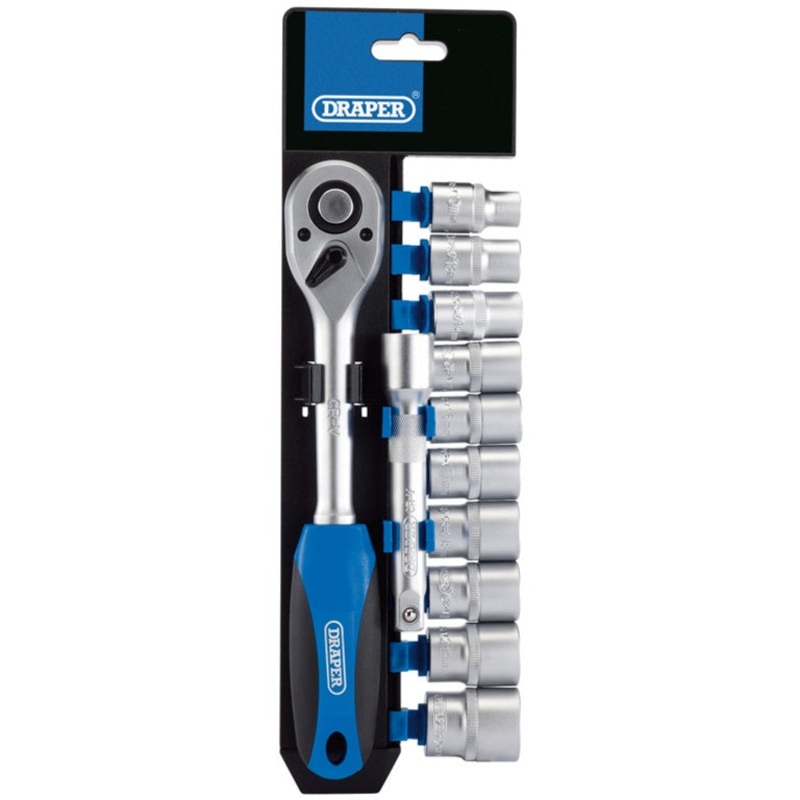 Draper Metric Socket Ratchet Set 1/2sq Dr