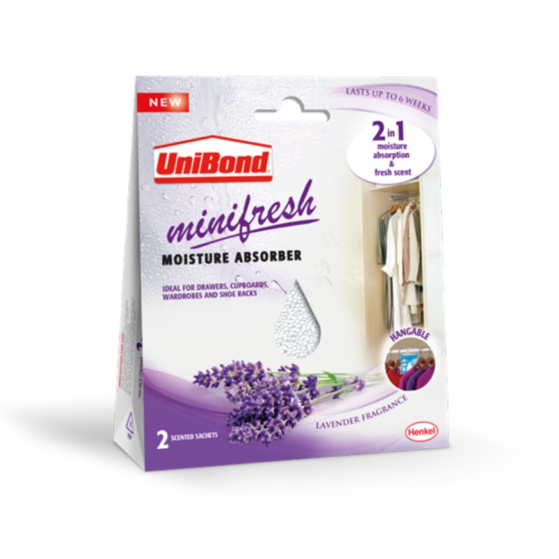 UniBond Moisture Absorber Sachet Lavender 2 x 50g