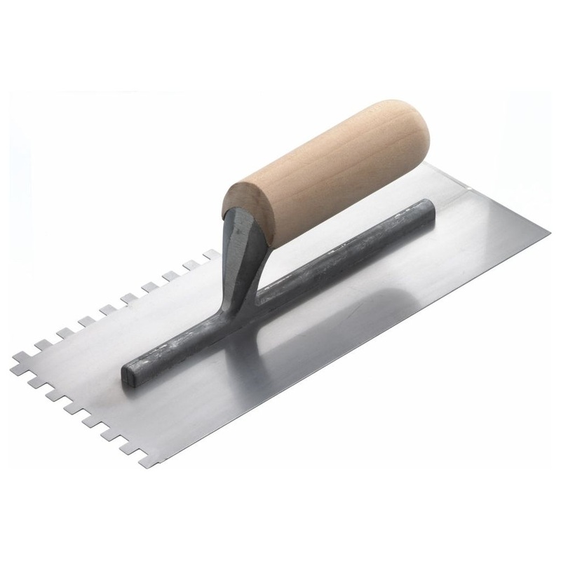 RST Notched Trowel|10mm (Square Notch) Wood Handle|10mm (Square Notch)