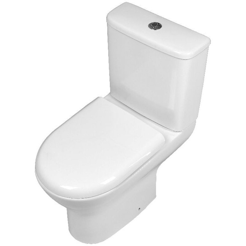 SP One Box Pure Close Coupled Rimless Round Toilet & Seat W: 390mm H: 790mm D: 635mm