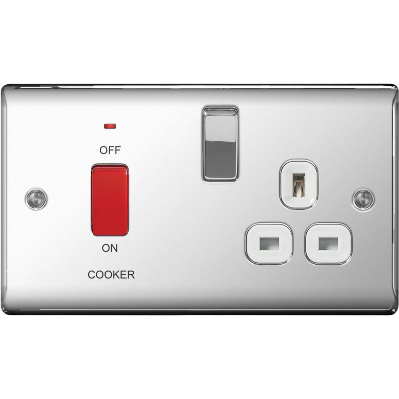 BG Polished Chrome Dp Switch 13a Socket
