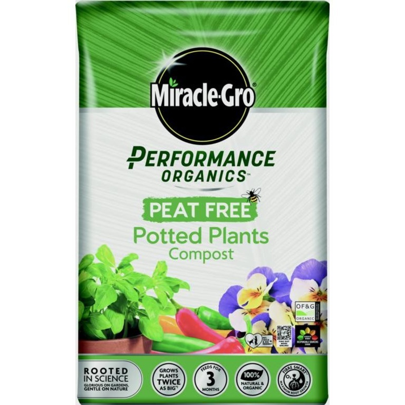 Miracle-Gro Performance Organic Peat Free Potted Plant Compost
