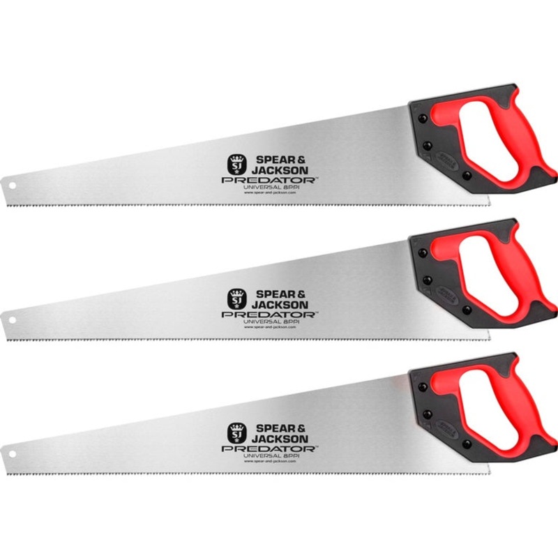Spear & Jackson Predator Universal Wood Saw 22 Triple Pack