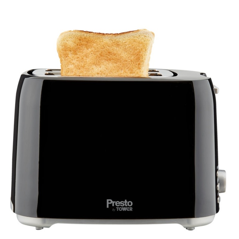 Tower Presto 2 Slice Toaster|Black|Grey|Polished Stainless Steel|White