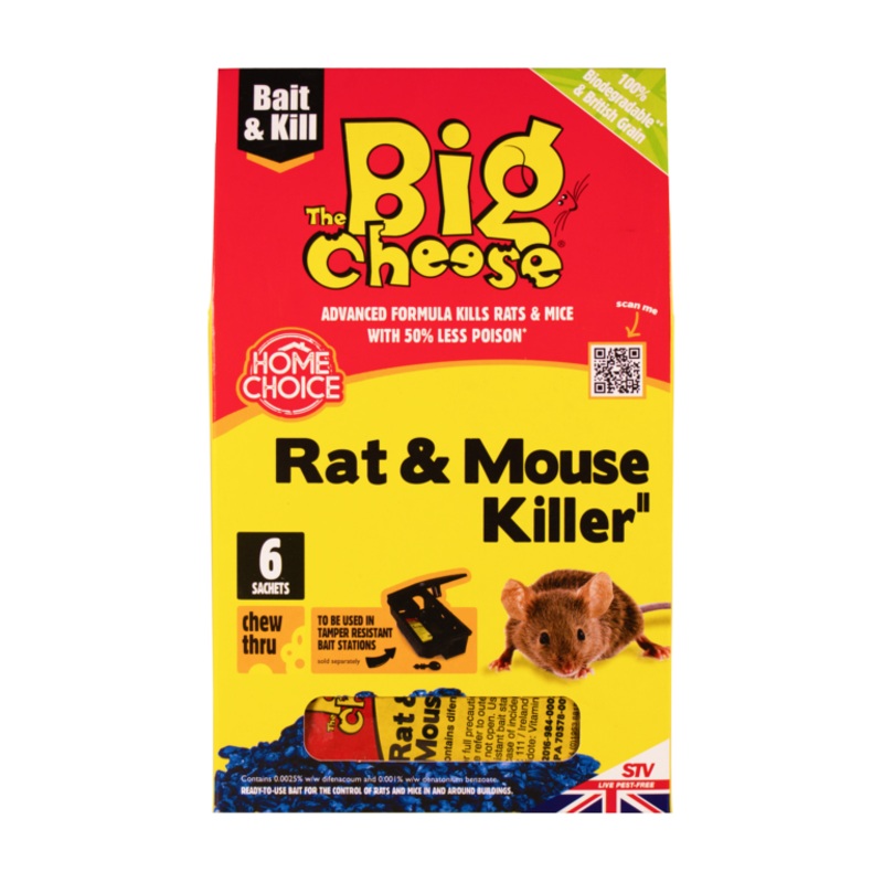 The Big Cheese Rat & Mouse Killer Grain – 6x25g