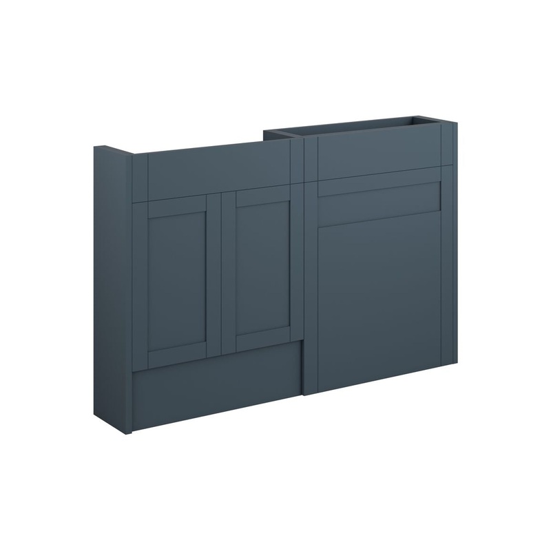 Clarence 1236mm Slim Basin & WC Unit Pack – Matt Arley Blue