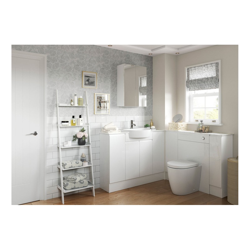 Garrett 2200x330mm Tall End Panel – White Gloss