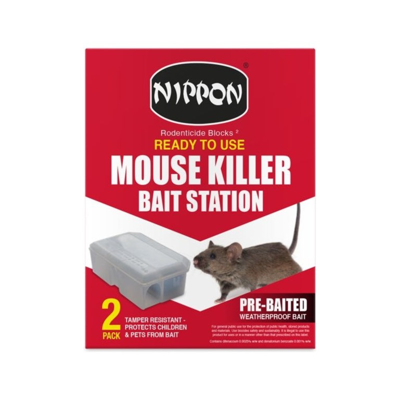 Nippon Ready To Use Mouse Killer Station Pack 2