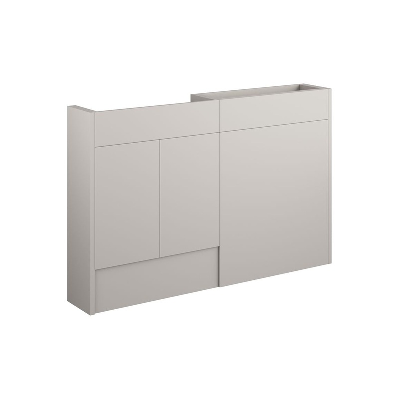 Paddock 1236mm Slim Basin & WC Unit Pack – Matt Dove Grey