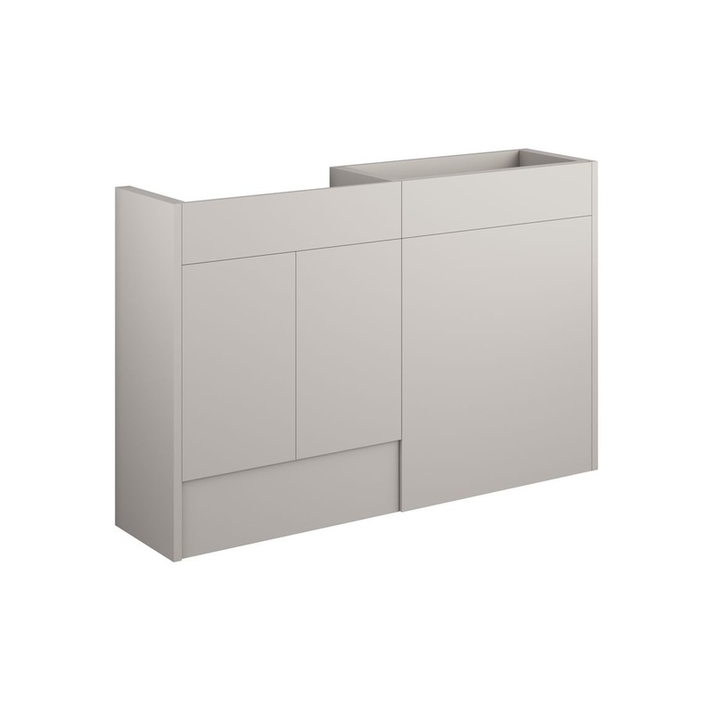Paddock 1236mm Standard Basin & WC Unit Pack – Matt Dove Grey