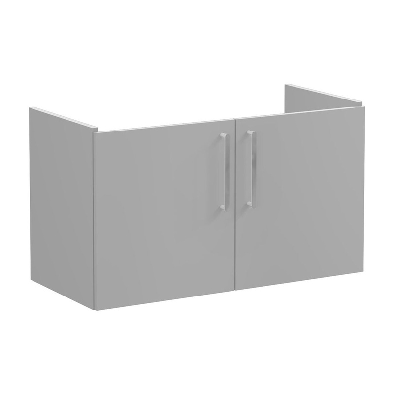 VitrA Root Flat 100cm 2 Door Washbasin Unit – Matt Rock Grey