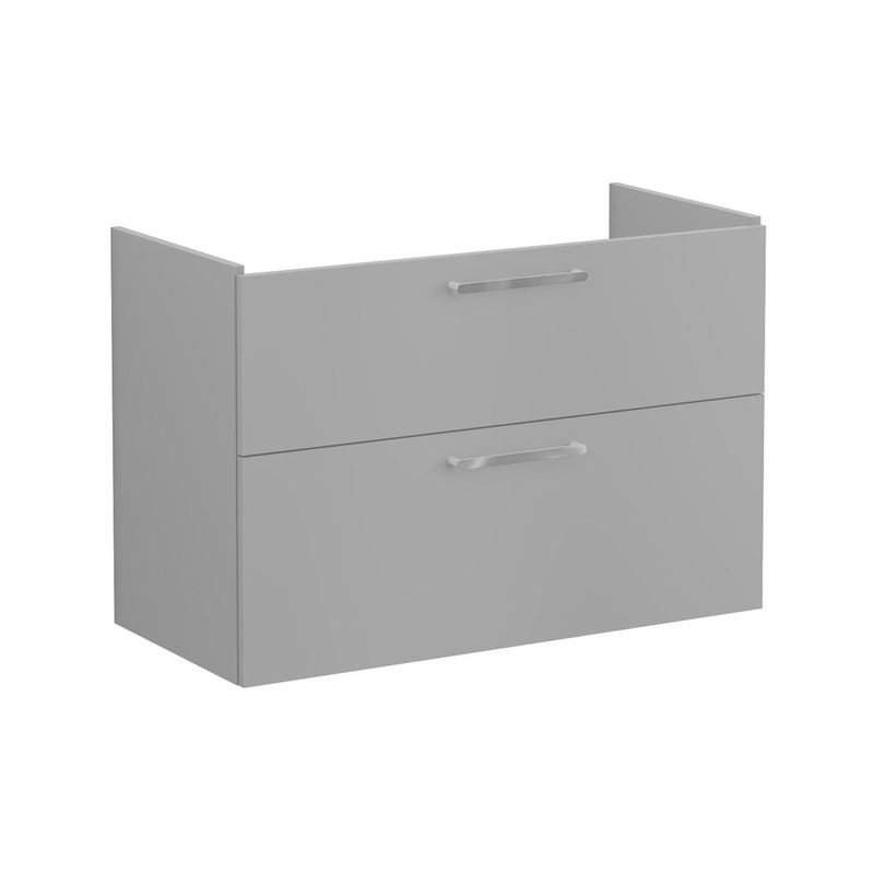VitrA Root Flat 100cm 2 Drawer Washbasin Unit – Matt Rock Grey