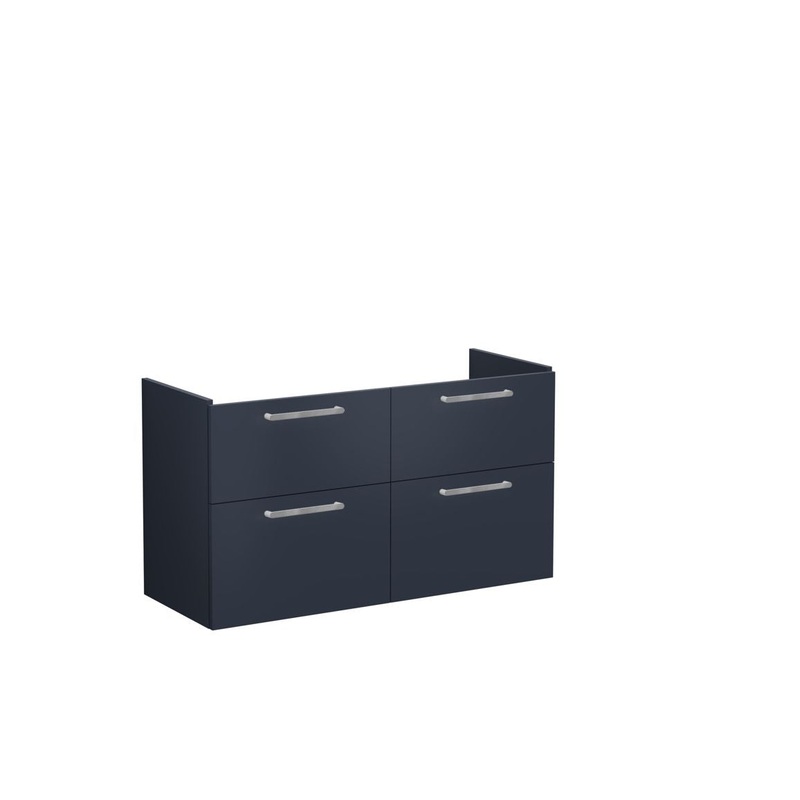 VitrA Root Flat 120cm 4 Drawer Washbasin Unit – Matt Dark Blue