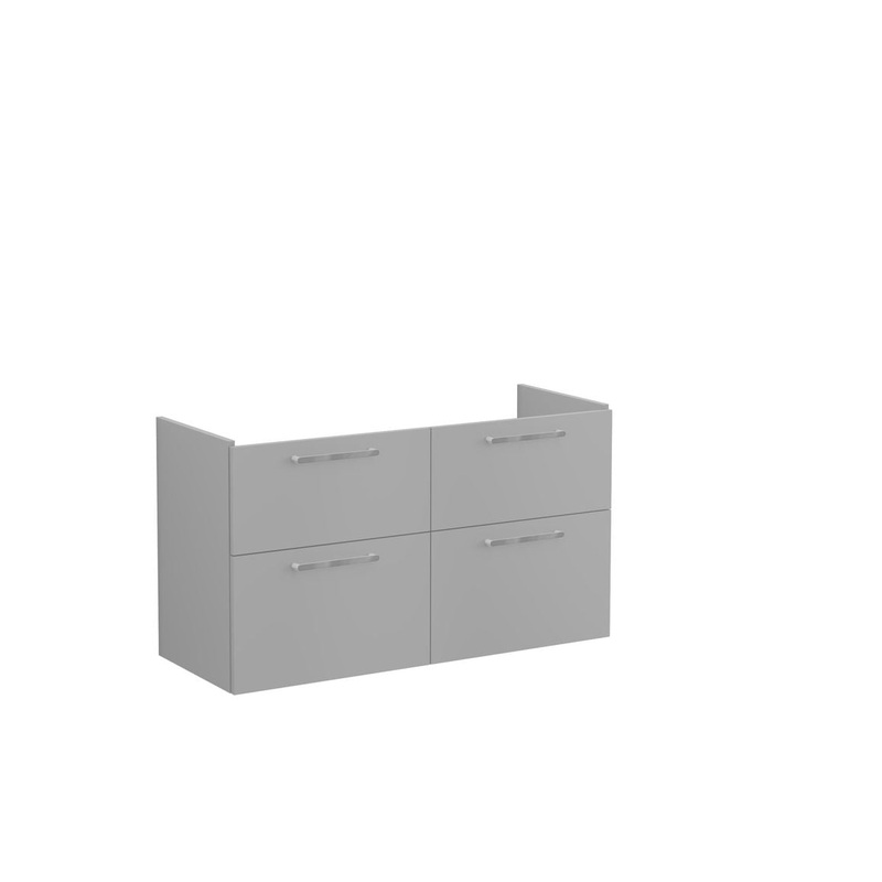 VitrA Root Flat 120cm 4 Drawer Washbasin Unit – Matt Rock Grey