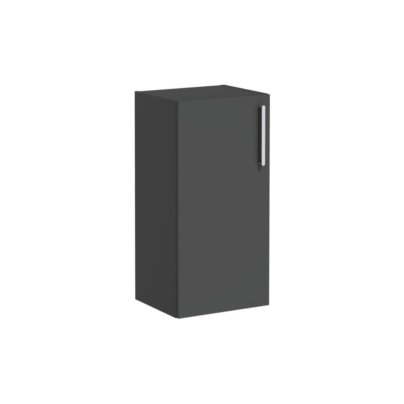 VitrA Root Flat 40cm 1 Door Lower/Base Unit (LH Hinge) – Matt Storm Grey