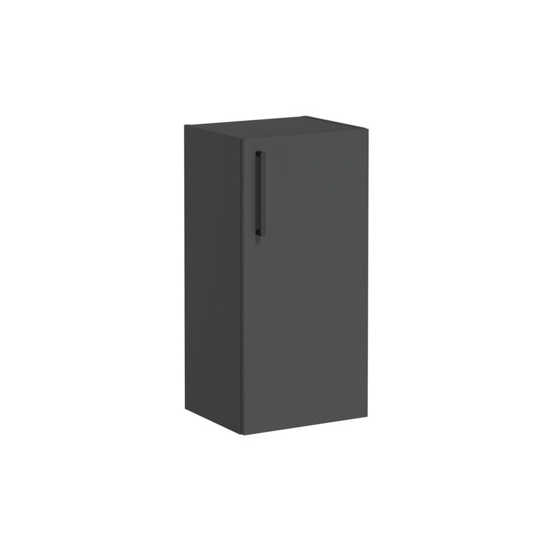 VitrA Root Flat 40cm 1 Door Lower/Base Unit (RH Hinge) – Matt Storm Grey