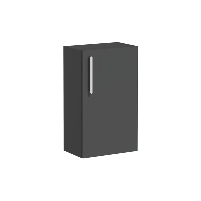 VitrA Root Flat 40cm 1 Door Slim Lower/Base Unit (RH Hinge) – Matt Storm Grey