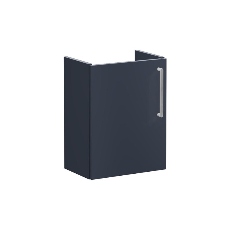 VitrA Root Flat 40cm 1 Door Wall Hung Slim Washbasin Unit (LH Hinge) – Matt Dark Blue