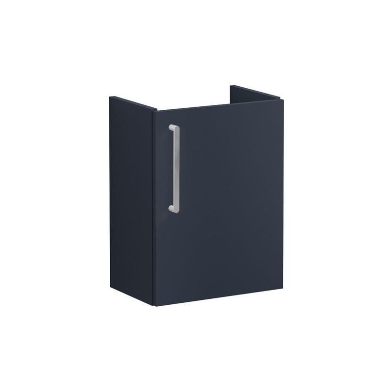 VitrA Root Flat 40cm 1 Door Wall Hung Slim Washbasin Unit (RH Hinge) – Matt Dark Blue