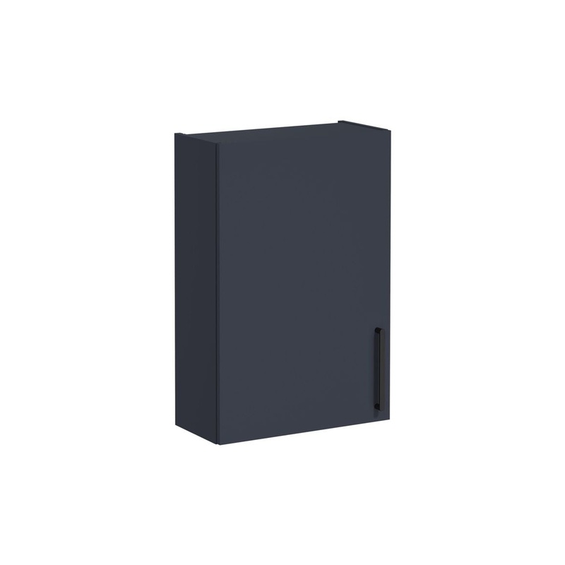 VitrA Root Flat 60cm 1 Door Upper/Wall Unit (LH Hinge) – Matt Dark Blue