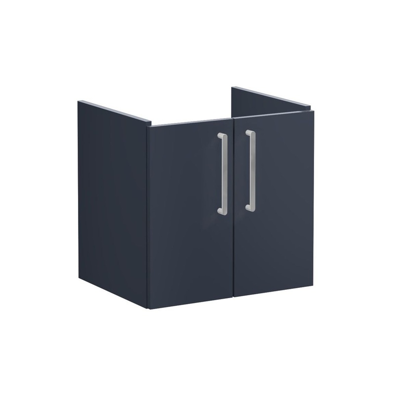 VitrA Root Flat 60cm 2 Door Wall Hung Washbasin Unit – Matt Dark Blue