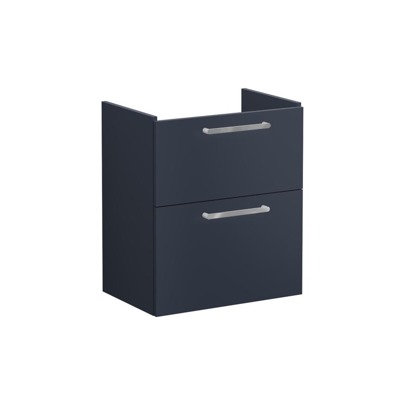 VitrA Root Flat 60cm 2 Drawer Slim Washbasin Unit – Matt Dark Blue