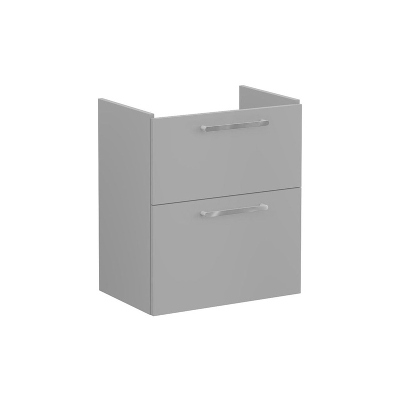 VitrA Root Flat 60cm 2 Drawer Slim Washbasin Unit – Matt Rock Grey