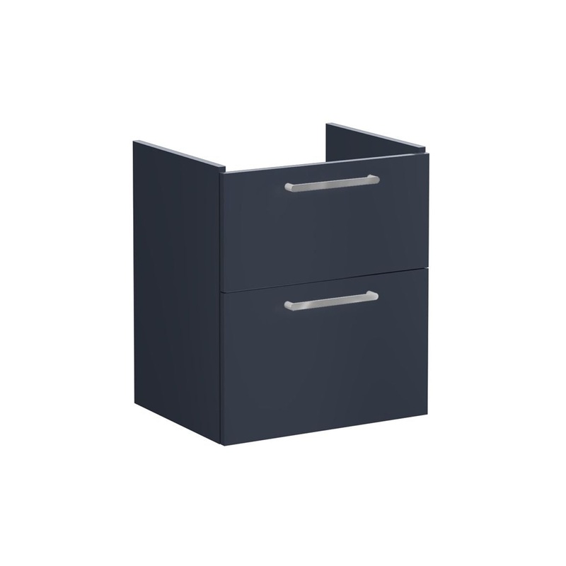 VitrA Root Flat 60cm 2 Drawer Washbasin Unit – Matt Dark Blue