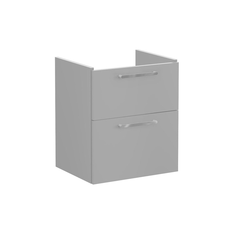 VitrA Root Flat 60cm 2 Drawer Washbasin Unit – Matt Rock Grey