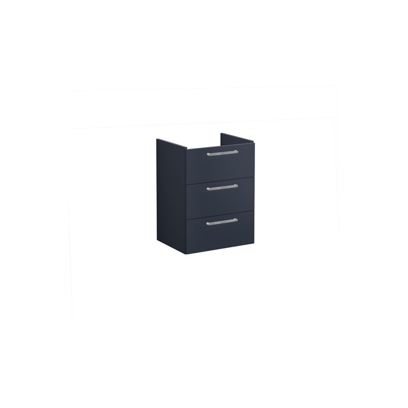 VitrA Root Flat 60cm 3 Drawer Washbasin Unit – Matt Dark Blue