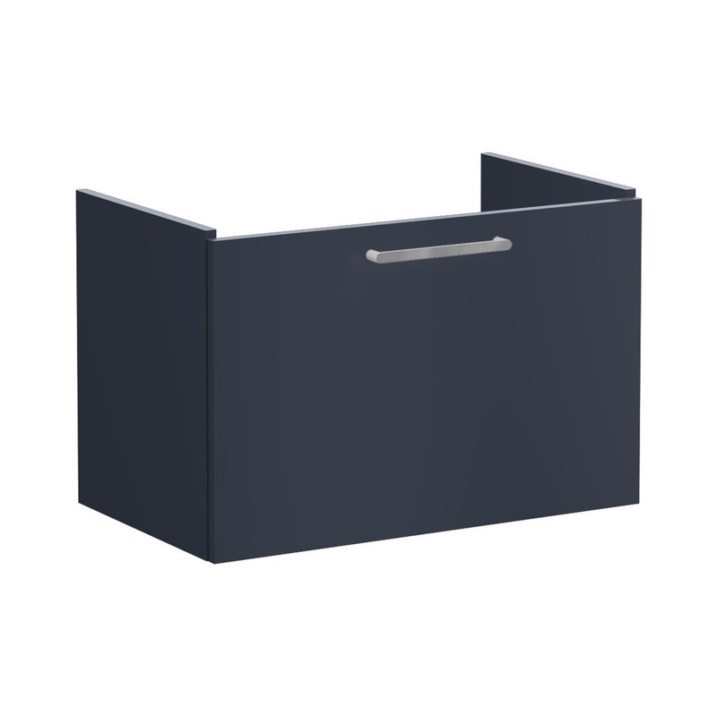VitrA Root Flat 80cm 1 Drawer Washbasin Unit – Matt Dark Blue