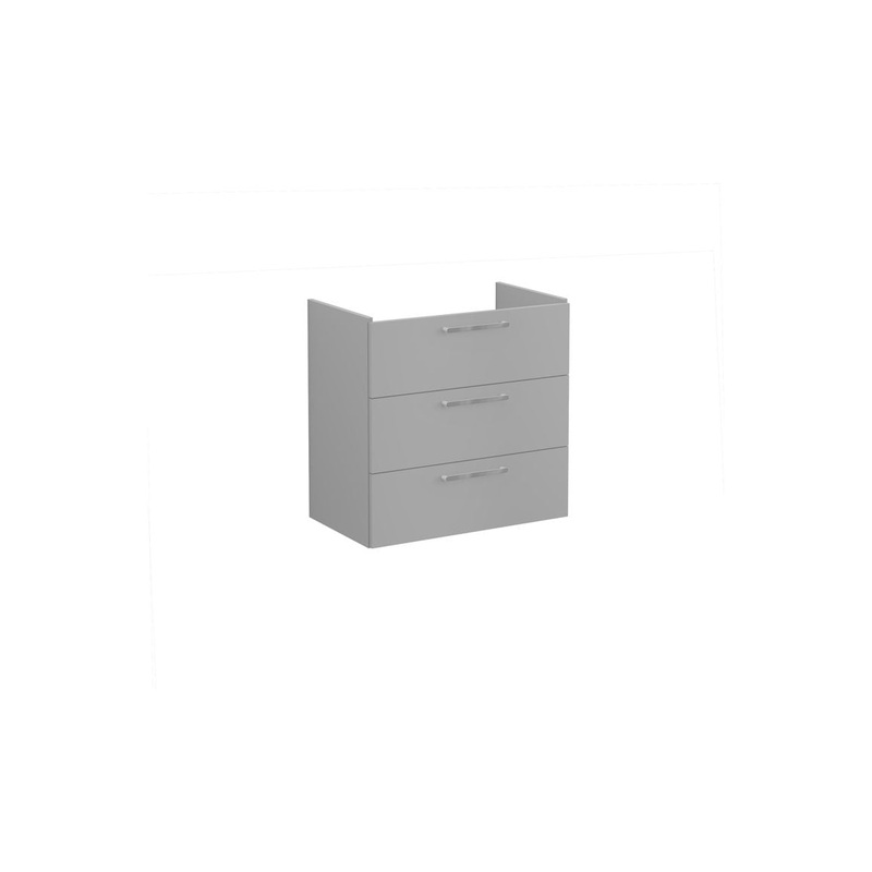 VitrA Root Flat 80cm 3 Drawer Washbasin Unit – Matt Rock Grey