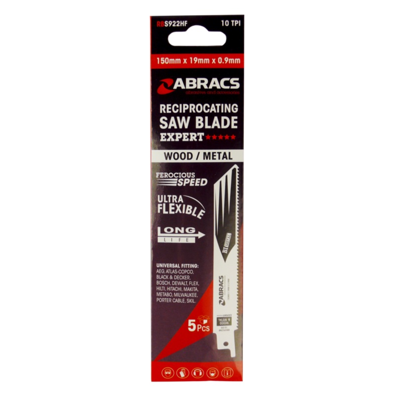 Abracs Reciprocating Saw Blade Pack 5