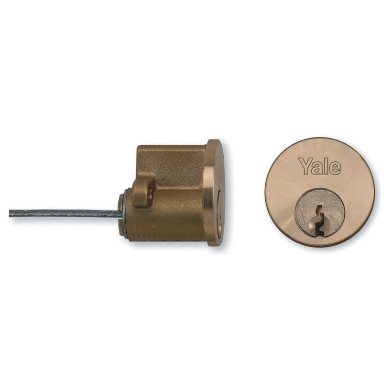 Yale Replacement Rim Cylinder|Polished Brass|Satin Chrome Polished