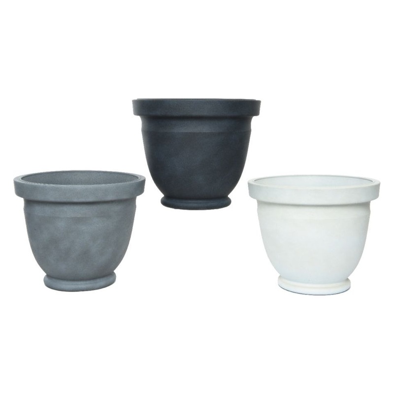 Kaemingk Round Plastic Smooth Planter
