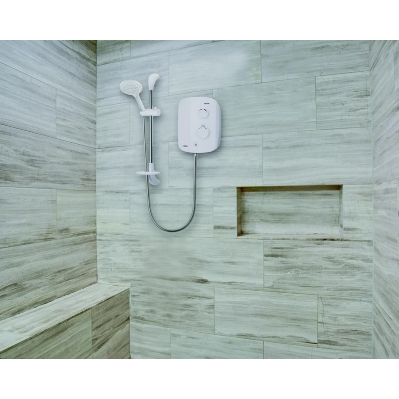 Triton Silent Thermostatic Power Shower White