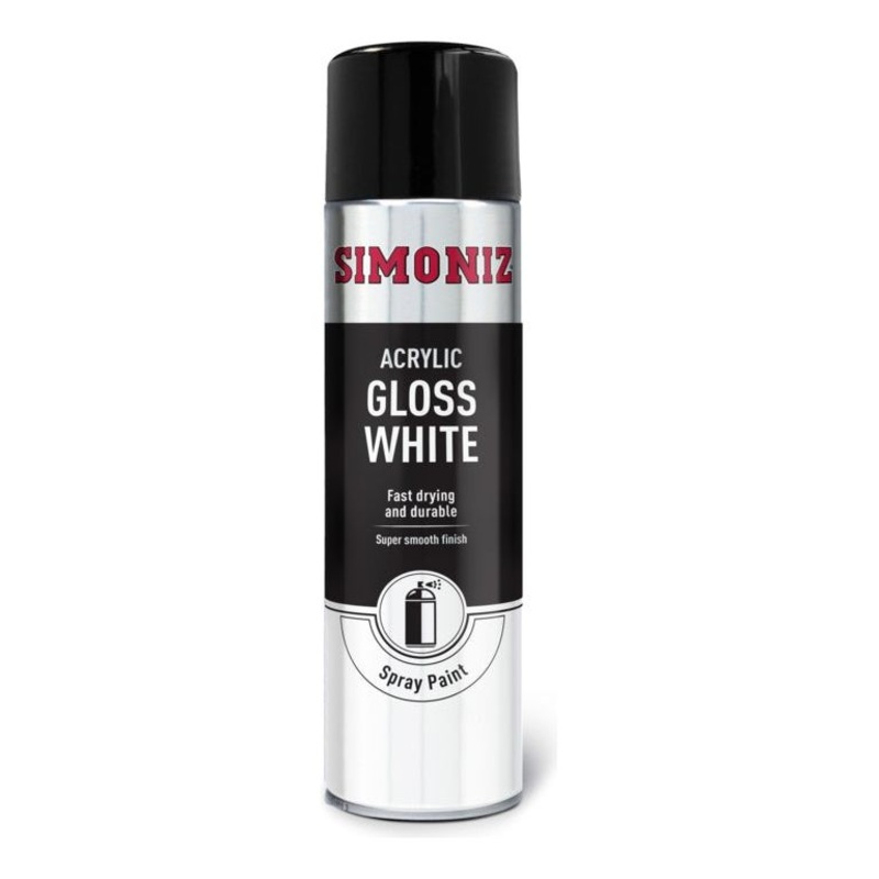 Simoniz Spray Paint – Gloss White (Aerosol) 500ml