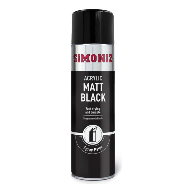 Simoniz Spray Paint – Matt Black (Aerosol) 500ml