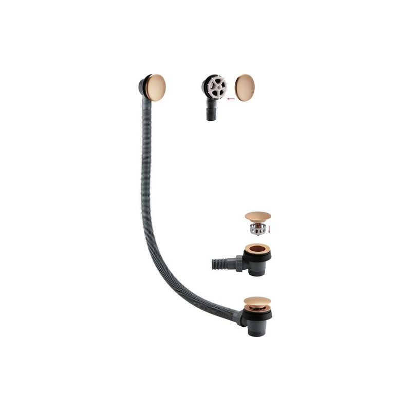 Sprung Bath Waste & Overflow – Brushed Bronze