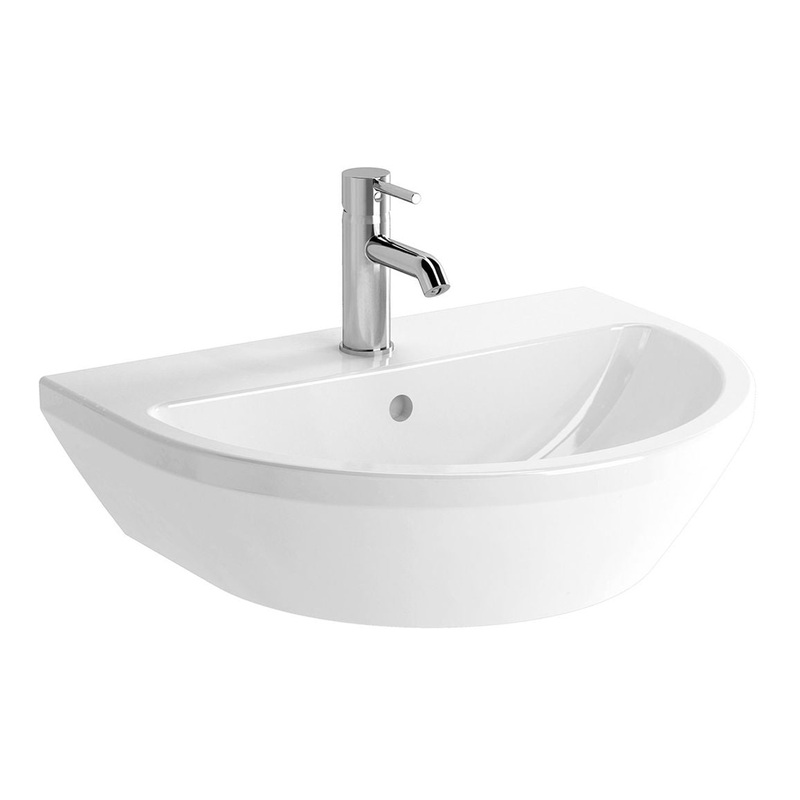 VitrA Integra 595x465mm 1TH Basin w/Overflow – White
