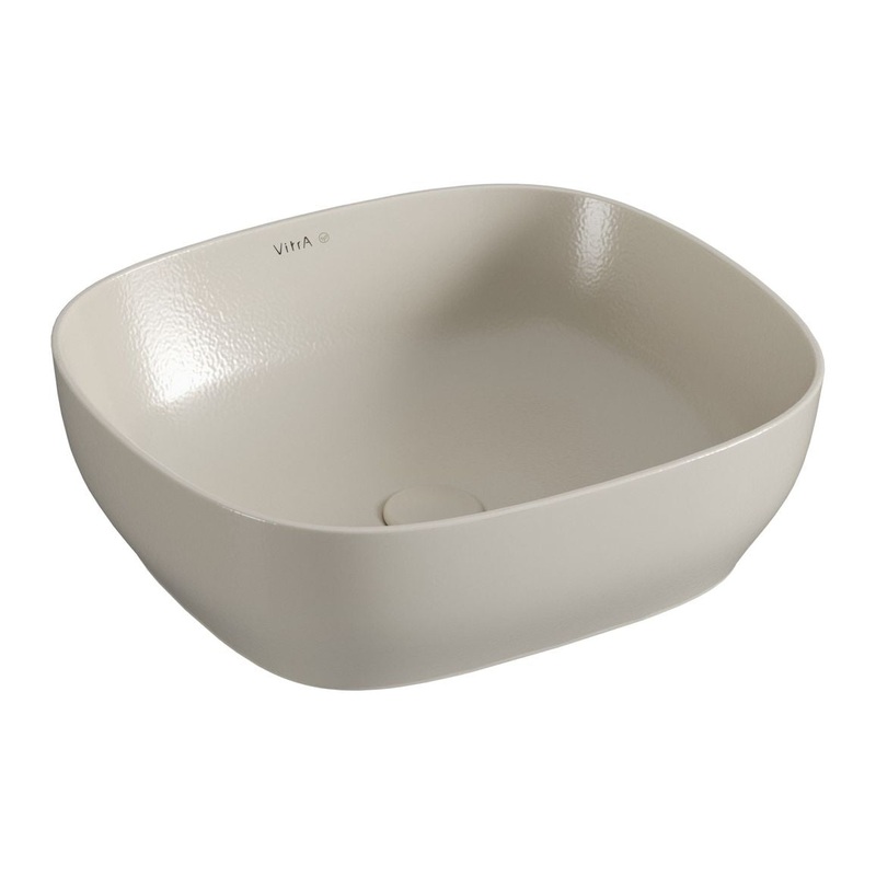 VitrA Outline 475x420mm Recycled 0TH Basin Only – Matt Taupe