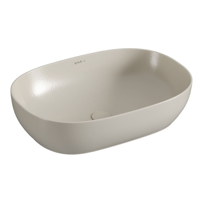 VitrA Outline 595x410mm Recycled 0TH Basin Only – Matt Taupe
