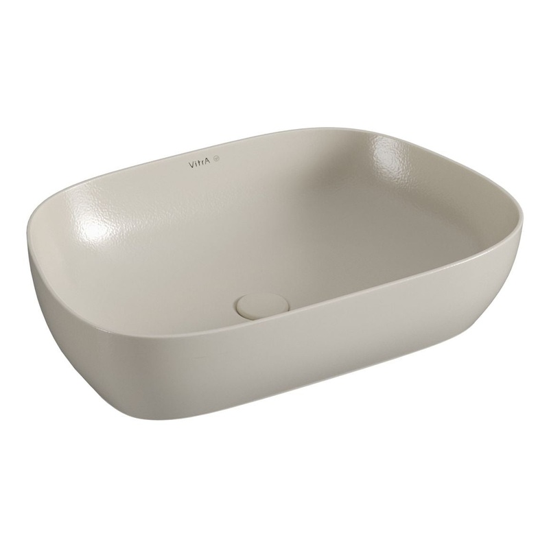 VitrA Outline 630x420mm Recycled 0TH Basin Only – Matt Taupe