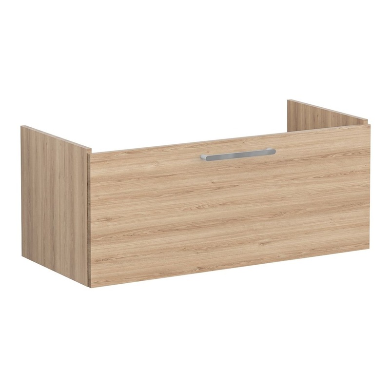VitrA Root Flat 100cm 1 Drawer Washbasin Unit – Natural Oak