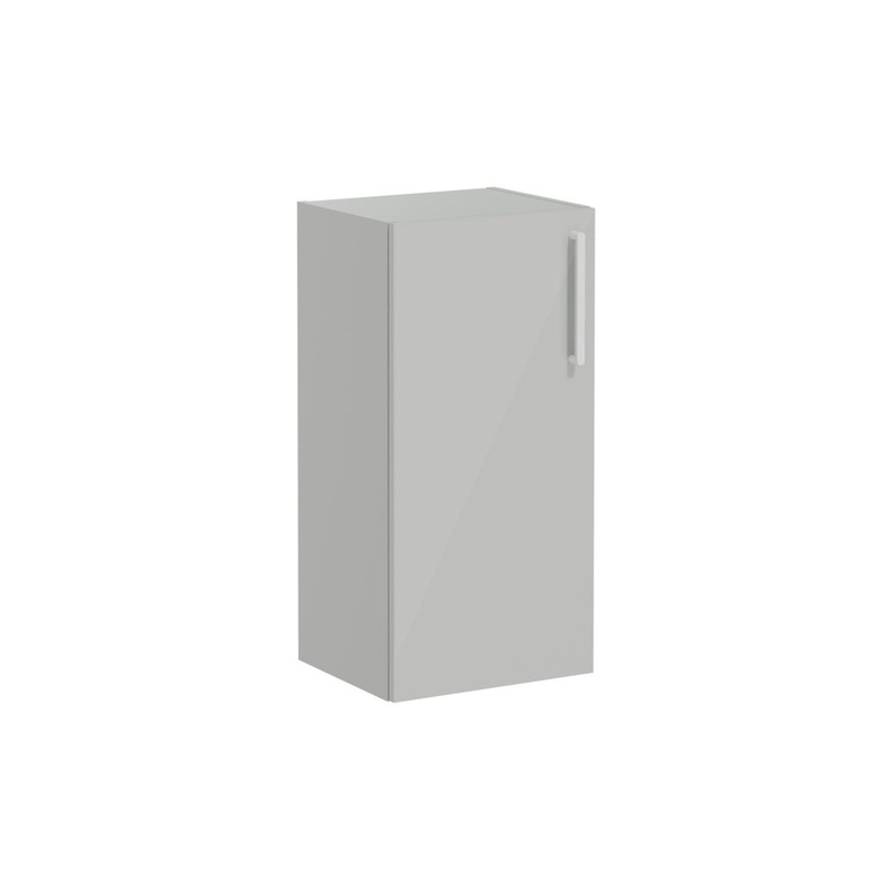 VitrA Root Flat 40cm 1 Door Lower/Base Unit (LH Hinge) – Shiny Pearl Grey