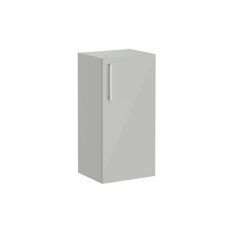 VitrA Root Flat 40cm 1 Door Lower/Base Unit (RH Hinge) – Shiny Pearl Grey