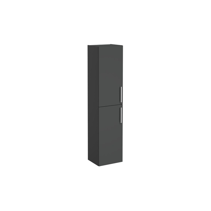VitrA Root Flat 40cm 2 Door Tall Unit (LH Hinge) – Matt Storm Grey