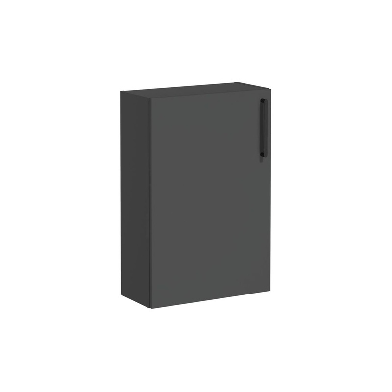 VitrA Root Flat 55cm 1 Door Slim Lower/Base Unit (LH Hinge) – Matt Storm Grey
